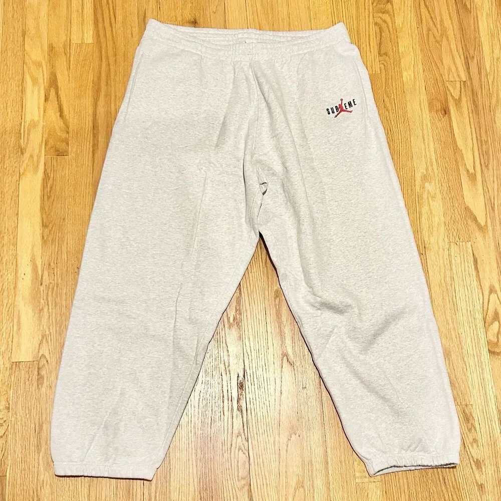 Supreme x Air Jordan Men’s Size 3XL Ash Grey Heavyweight Sweatpants Joggers